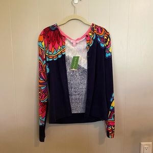 NWT Lilly Pulitzer Lee Cardigan Optical Confusion